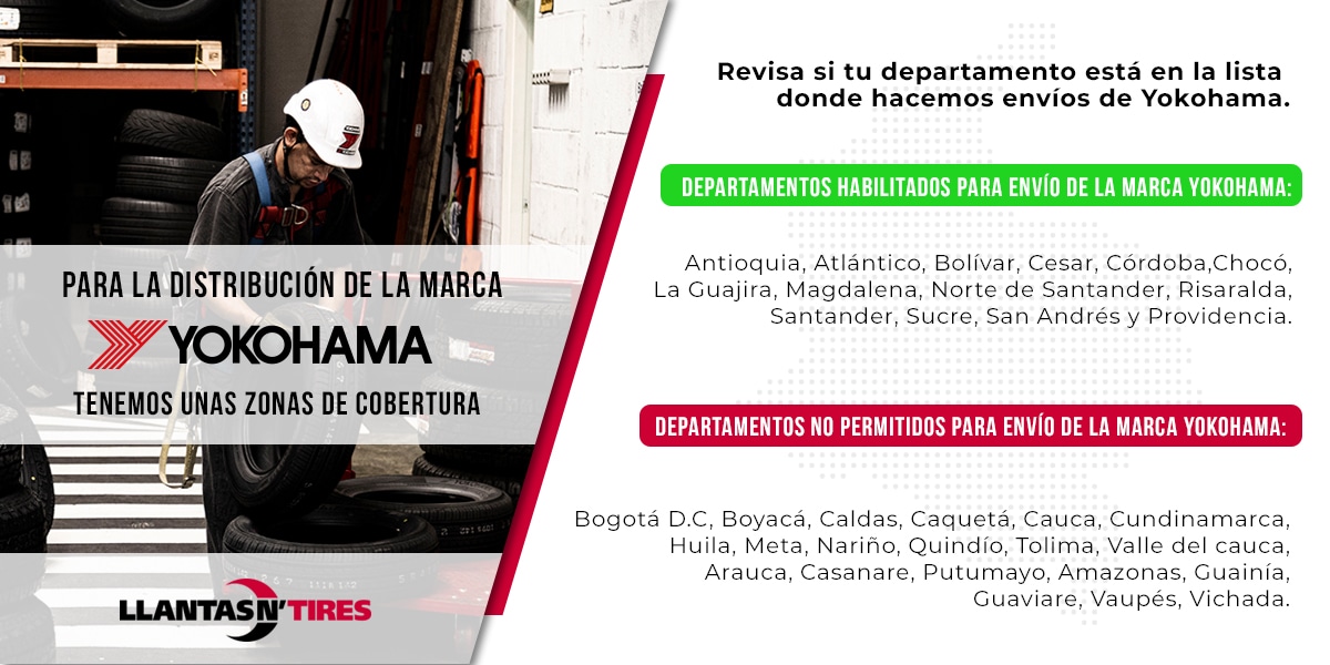 Ver departamentos autorizados para distribuir Yokohama